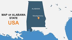USA State Alabama PowerPoint Maps: Download PPT