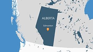 Canada Alberta PowerPoint Maps: Download PPT