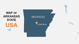 Map of USA : Arkansas with Counties PowerPoint maps