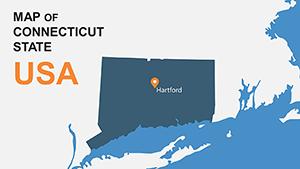 Connecticut Counties PowerPoint Maps - Editable Template for Education, Business, and Research