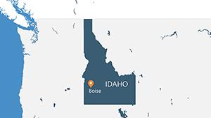 USA Idaho with Counties PowerPoint maps