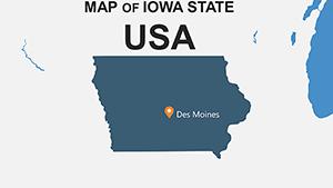 Iowa Counties PowerPoint map template