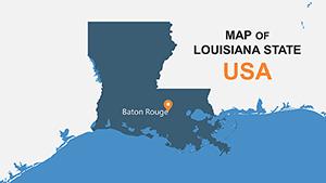 Louisiana with Counties PowerPoint maps