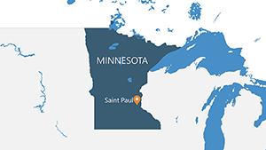 Minnesota with Counties PowerPoint maps