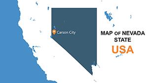 USA maps: PowerPoint map of Nevada state template