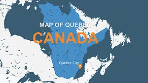 Quebec Canada PowerPoint Maps Template for Presentation