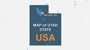 USA State Utah PowerPoint Maps Template for Presentation