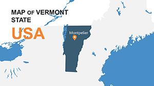 Vermont USA PowerPoint maps