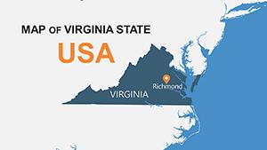 Virginia USA PowerPoint Maps: Download Template PPT