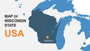 Wisconsin USA PowerPoint Maps