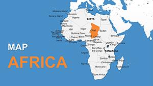 Africa with Countries PowerPoint Maps Template: Download PPT