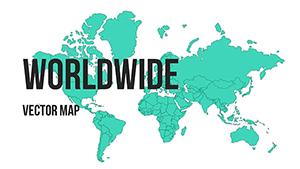 Worldwide vector maps for PowerPoint presentation