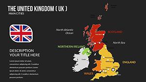 United Kingdom of Great Britain and Ireland Map PowerPoint Presentation