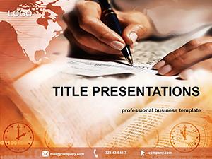 Signing PowerPoint Template: Business Presentation
