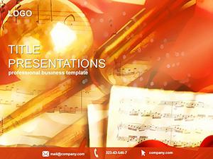 Musical instruments for a concert PowerPoint template