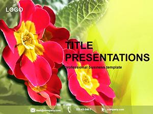 Garden flowers PowerPoint template