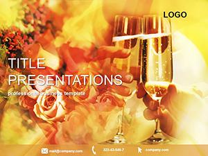 Flowers and champagne PowerPoint templates