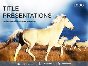Horses for Sale PowerPoint template