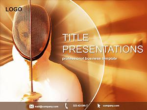 Sports Fencing PowerPoint Template | Download Themes
