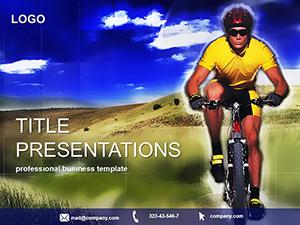 Mountain Bike Trips PowerPoint template