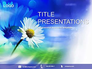 Wild flower PowerPoint Template for Presentation