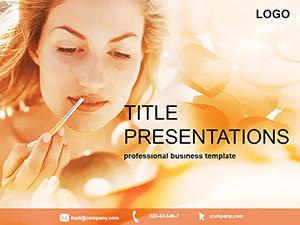 Cosmetics Beauty PowerPoint Template - Download Design Presentation