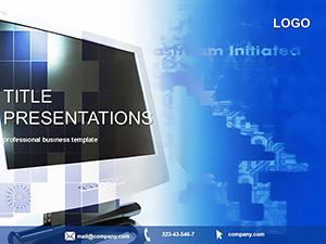 Monitor Job PowerPoint Template - Professional Infographic Presentation