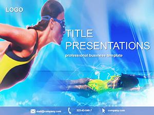 Jump Pool PowerPoint template for Presentation