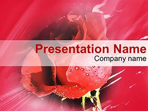 Romantic flower for Valentine PowerPoint templates