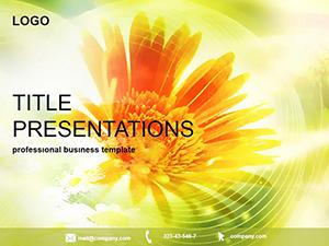 Yellow flower PowerPoint templates