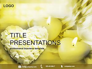 Heart with flower petals for the beloved PowerPoint Template