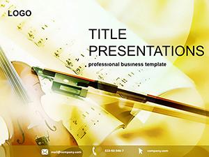 Violin and Sheet Music PowerPoint Template