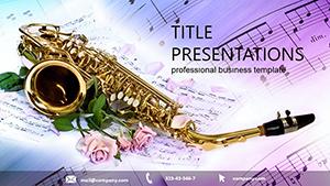 Free Musician Plays Violin PowerPoint Template for Presentation