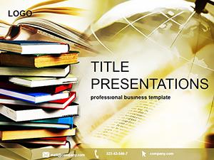 Textbooks knowledge PowerPoint Template