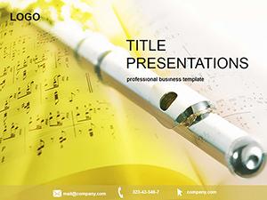 Flute and music PowerPoint Template