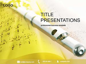 Flute and Music PowerPoint Template: Presentation