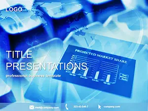 Projected Market Share PowerPoint Template for Presentation