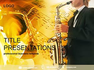Saxophone PowerPoint template Presentation