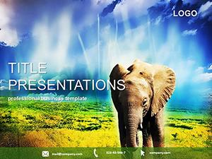 Stunning Elephant Sanctuary PowerPoint Template