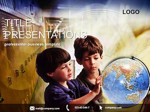 Learn Globe world PowerPoint templates