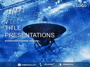 Antenna for space exploration PowerPoint templates