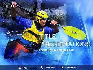 Rafting kayak PowerPoint Template