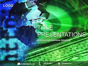Internet access PowerPoint Template Presentation