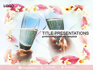 Congratulations to the newlyweds PowerPoint Template