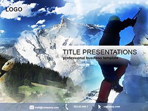 Mountain Climbing Sports PowerPoint Templates for Presentation