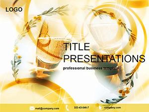 Champagne glass PowerPoint Template