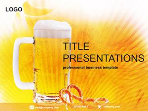 Glass of beer PowerPoint Template