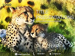 Leopard: predatory animal PowerPoint Template