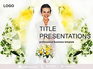 Wedding Dress and Bouquet PowerPoint Template | Professional Presentation