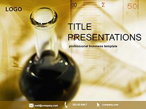 Chemical bulb with liquid PowerPoint Template